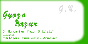 gyozo mazur business card